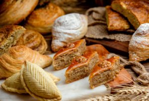 assortment traditional azerbaijani baked goods pastries