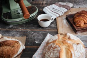 cropped image lot bread table